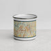 Front View Custom Fredericksburg Virginia Map Enamel Mug in Woodblock