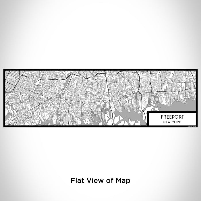 Flat View of Map Custom Freeport New York Map Enamel Mug in Classic