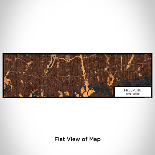 Flat View of Map Custom Freeport New York Map Enamel Mug in Ember