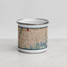 Front View Custom Freeport New York Map Enamel Mug in Woodblock