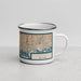 Right View Custom Freeport New York Map Enamel Mug in Woodblock
