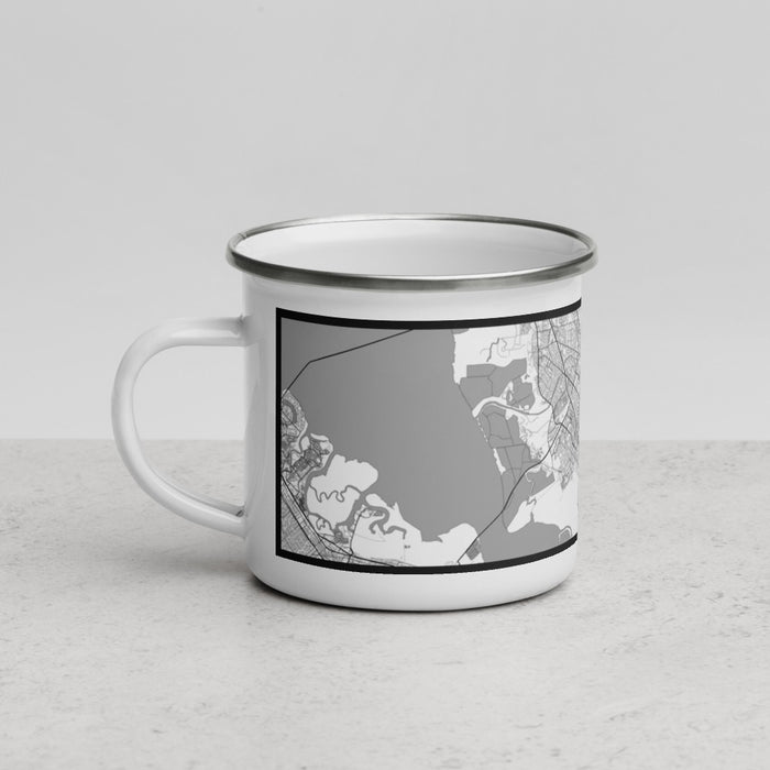 Left View Custom Fremont California Map Enamel Mug in Classic