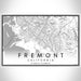 Fremont California Map Print Landscape Orientation in Classic Style With Shaded Background