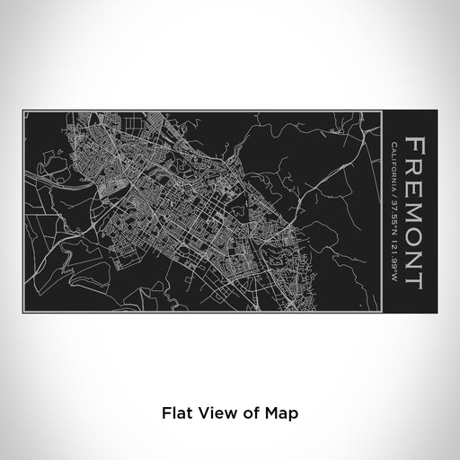 Rendered View of Fremont California Map Engraving on 17oz Stainless Steel Insulated Cola Bottle in Black