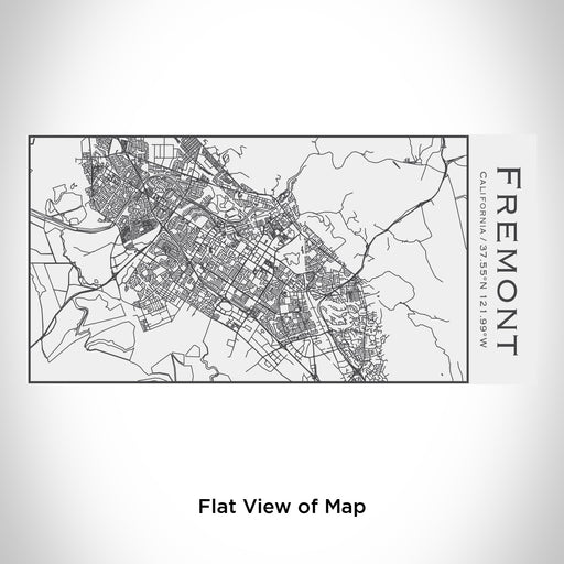 Rendered View of Fremont California Map Engraving on 17oz Stainless Steel Insulated Cola Bottle in White