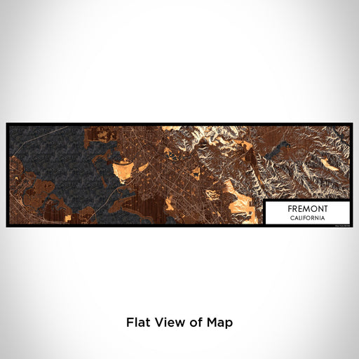 Flat View of Map Custom Fremont California Map Enamel Mug in Ember