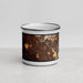 Front View Custom Fremont California Map Enamel Mug in Ember
