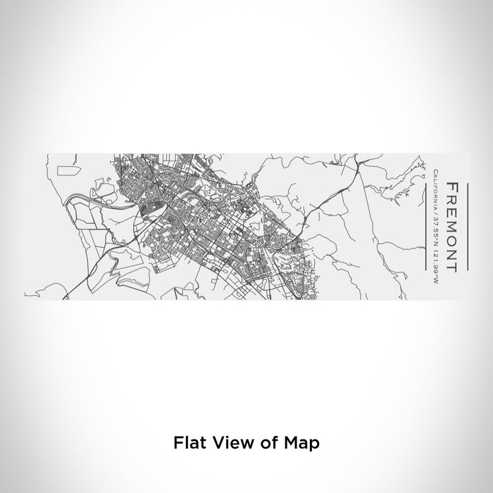 Rendered View of Fremont California Map Engraving on 10oz Stainless Steel Insulated Cup with Sliding Lid in White