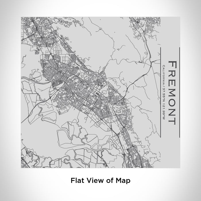 Rendered View of Fremont California Map Engraving on 17oz Stainless Steel Insulated Tumbler