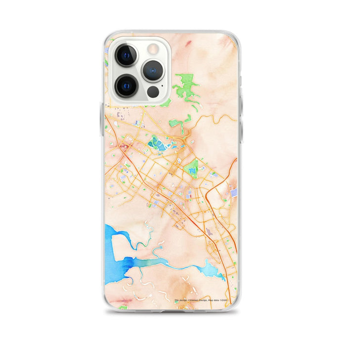 Custom Fremont California Map iPhone 12 Pro Max Phone Case in Watercolor