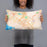 Person holding 20x12 Custom Fremont California Map Throw Pillow in Watercolor