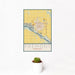 12x18 Fremont Nebraska Map Print Portrait Orientation in Woodblock Style With Small Cactus Plant in White Planter