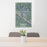 24x36 Fremont Nebraska Map Print Portrait Orientation in Afternoon Style Behind 2 Chairs Table and Potted Plant