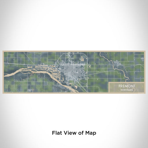 Flat View of Map Custom Fremont Nebraska Map Enamel Mug in Afternoon