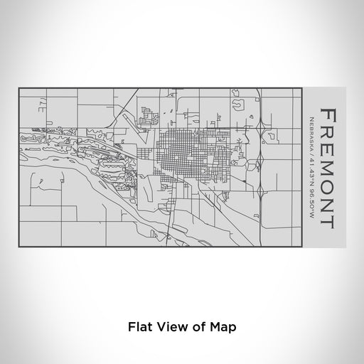 Rendered View of Fremont Nebraska Map Engraving on 17oz Stainless Steel Insulated Cola Bottle