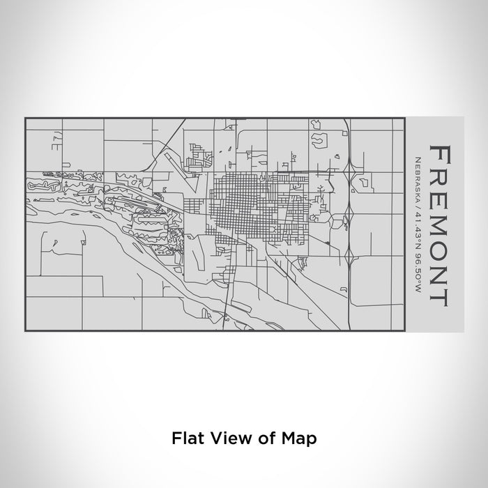 Rendered View of Fremont Nebraska Map Engraving on 17oz Stainless Steel Insulated Cola Bottle