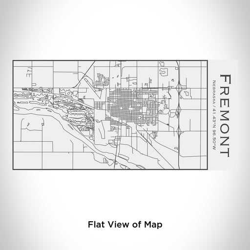 Rendered View of Fremont Nebraska Map Engraving on 17oz Stainless Steel Insulated Cola Bottle in White