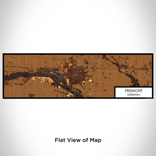 Flat View of Map Custom Fremont Nebraska Map Enamel Mug in Ember