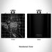 Rendered View of Fremont Nebraska Map Engraving on 6oz Stainless Steel Flask in Black