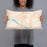 Person holding 20x12 Custom Fremont Nebraska Map Throw Pillow in Watercolor