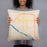 Person holding 18x18 Custom Fremont Nebraska Map Throw Pillow in Watercolor