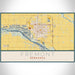 Fremont Nebraska Map Print Landscape Orientation in Woodblock Style With Shaded Background