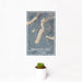 12x18 Fremont Lake Wyoming Map Print Portrait Orientation in Afternoon Style With Small Cactus Plant in White Planter