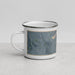 Left View Custom Fremont Lake Wyoming Map Enamel Mug in Afternoon