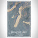 Fremont Lake Wyoming Map Print Portrait Orientation in Afternoon Style With Shaded Background