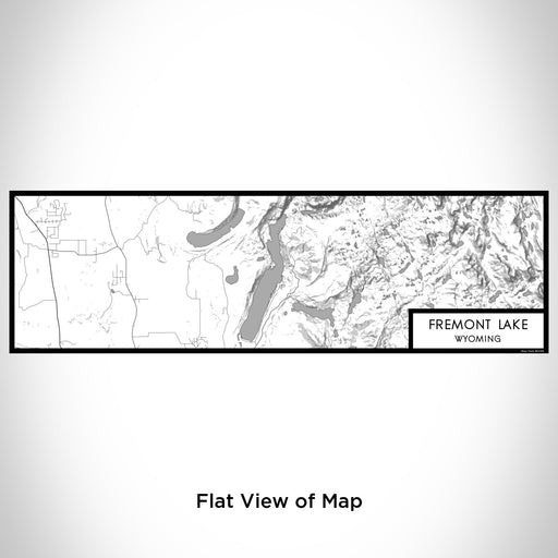 Flat View of Map Custom Fremont Lake Wyoming Map Enamel Mug in Classic