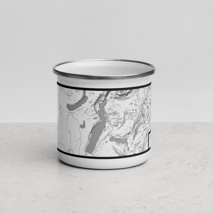 Front View Custom Fremont Lake Wyoming Map Enamel Mug in Classic