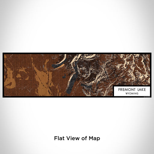 Flat View of Map Custom Fremont Lake Wyoming Map Enamel Mug in Ember