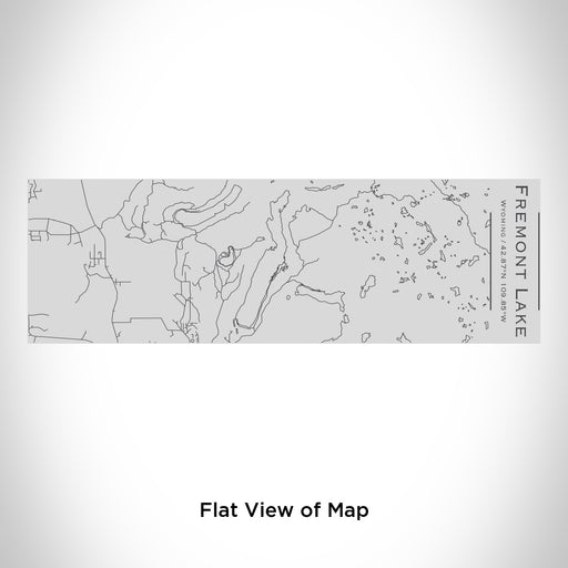 Rendered View of Fremont Lake Wyoming Map Engraving on 10oz Stainless Steel Insulated Cup with Sipping Lid