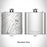 Rendered View of Fremont Lake Wyoming Map Engraving on 6oz Stainless Steel Flask