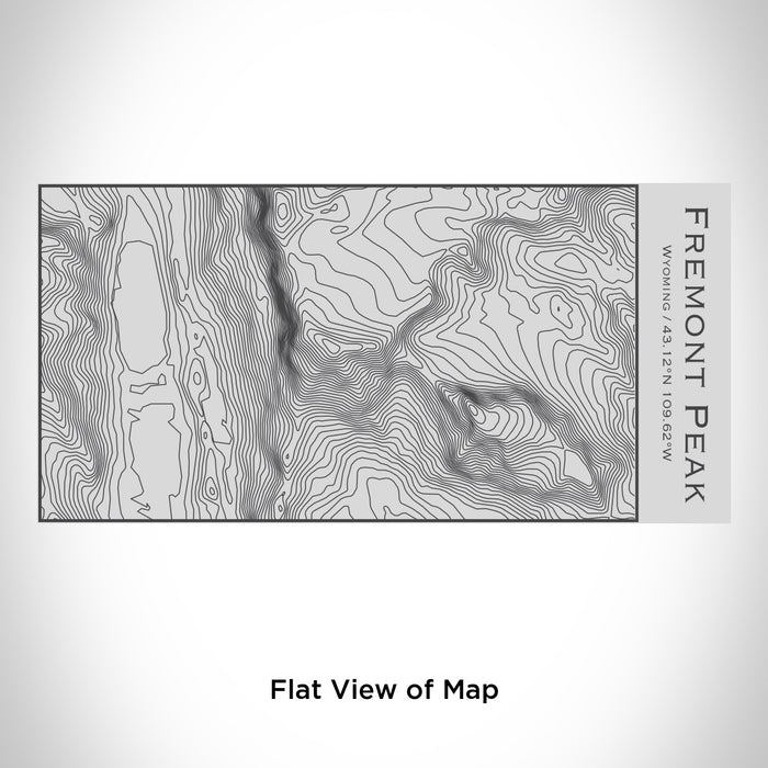 Rendered View of Fremont Peak Wyoming Map Engraving on 17oz Stainless Steel Insulated Cola Bottle