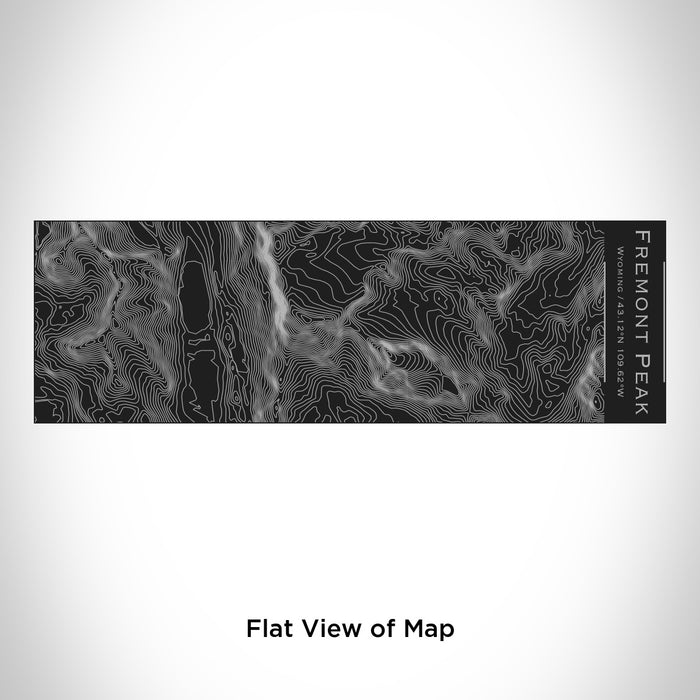 Rendered View of Fremont Peak Wyoming Map Engraving on 10oz Stainless Steel Insulated Cup with Sliding Lid in Black