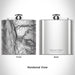 Rendered View of Fremont Peak Wyoming Map Engraving on 6oz Stainless Steel Flask