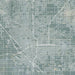 Fresno California Map Print in Afternoon Style Zoomed In Close Up Showing Details