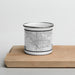 Front View Custom Fresno California Map Enamel Mug in Classic on Cutting Board