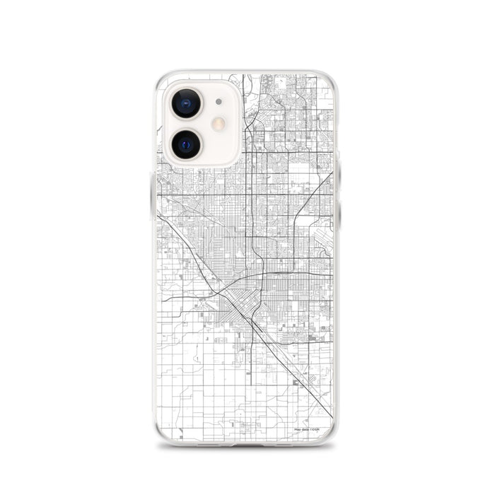 Custom Fresno California Map iPhone 12 Phone Case in Classic