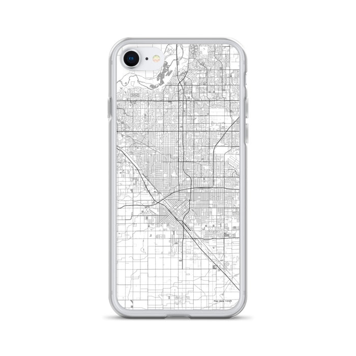 Custom Fresno California Map iPhone SE Phone Case in Classic