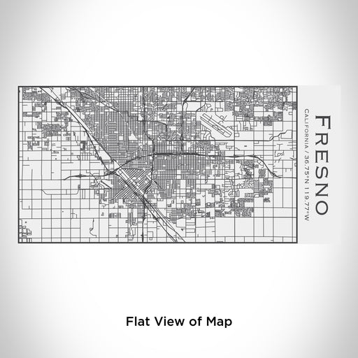 Rendered View of Fresno California Map Engraving on 17oz Stainless Steel Insulated Cola Bottle in White