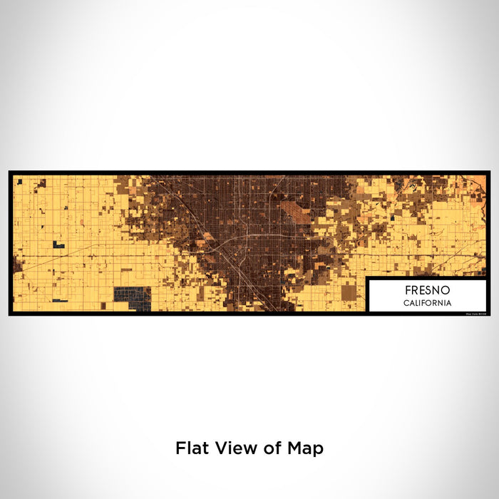 Flat View of Map Custom Fresno California Map Enamel Mug in Ember