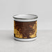 Front View Custom Fresno California Map Enamel Mug in Ember