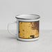 Left View Custom Fresno California Map Enamel Mug in Ember