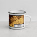 Right View Custom Fresno California Map Enamel Mug in Ember
