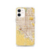 Custom Fresno California Map iPhone 12 Phone Case in Woodblock