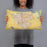 Person holding 20x12 Custom Fresno California Map Throw Pillow in Woodblock