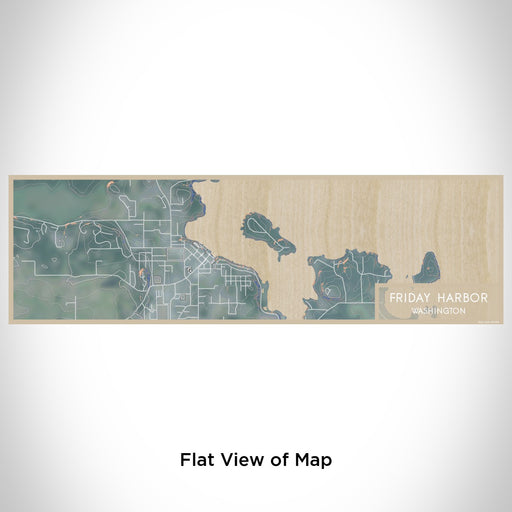 Flat View of Map Custom Friday Harbor Washington Map Enamel Mug in Afternoon