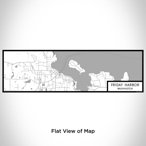 Flat View of Map Custom Friday Harbor Washington Map Enamel Mug in Classic